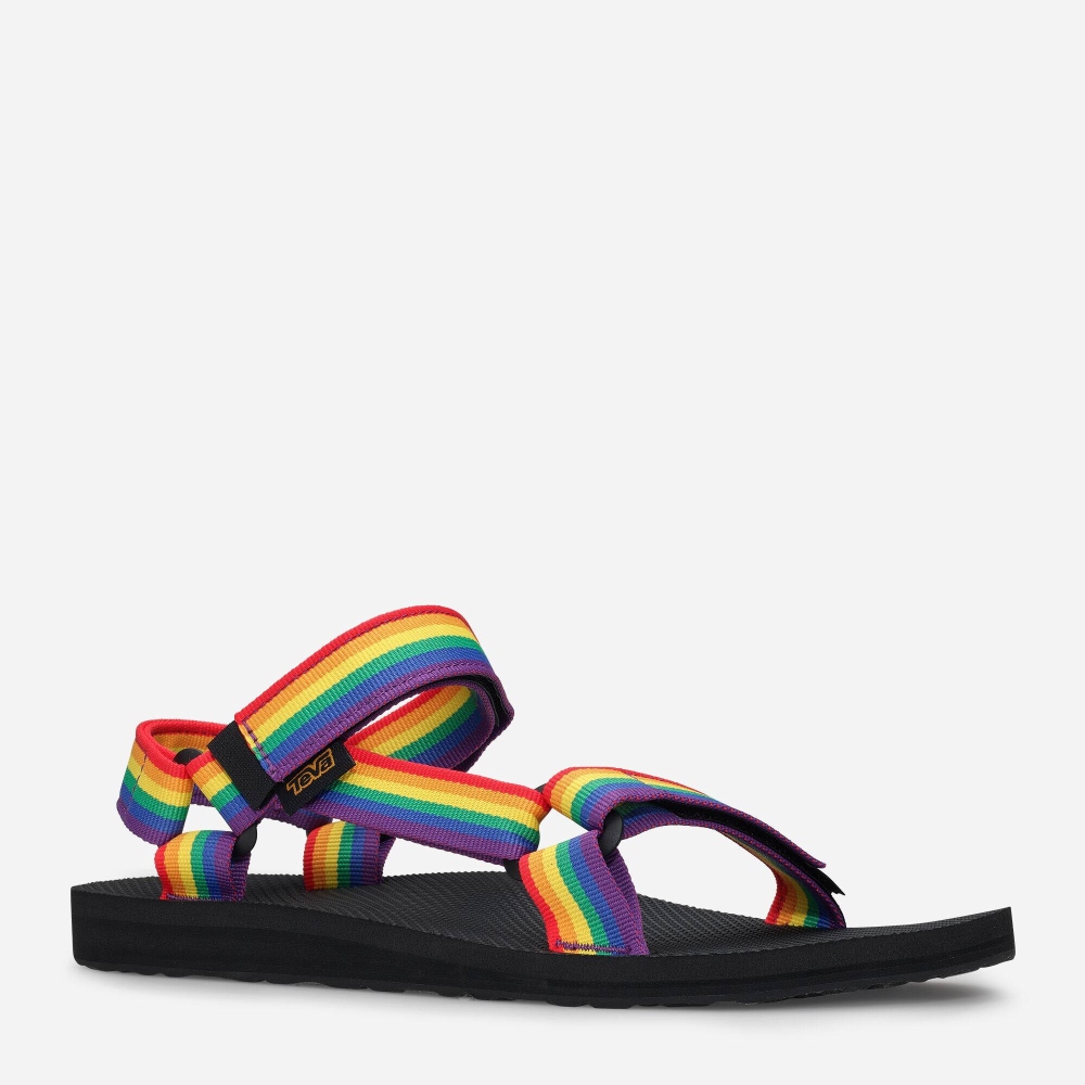 Teva Original Universal Rainbow Pride Men's Hiking Sandals South Africa - FAO784650